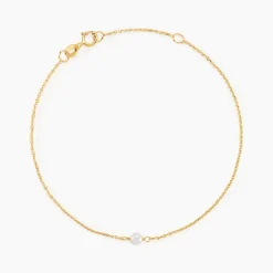 Bracelet Or Jaune Gentiane Perle