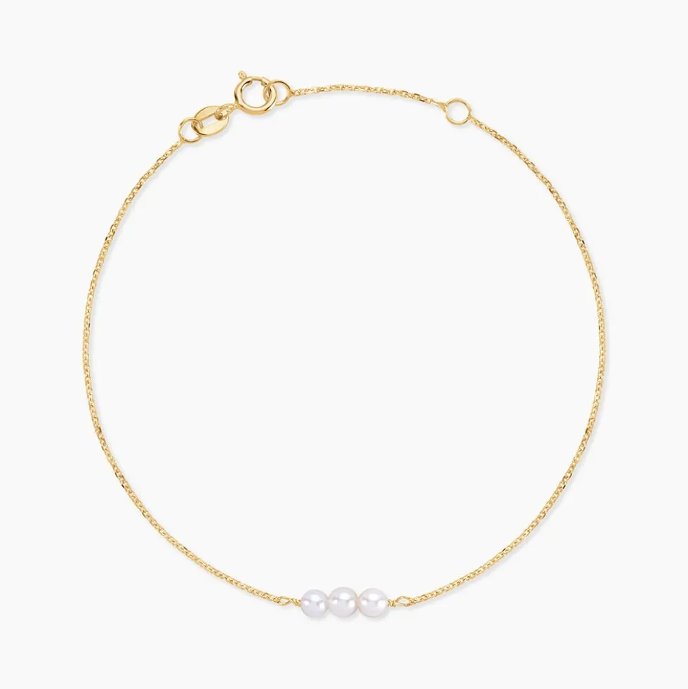 Bracelet Or Jaune Heliantheme Perles
