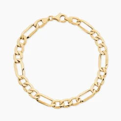 Bracelet Or Jaune Maille Alternée