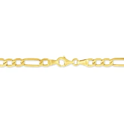Bracelet Or Jaune Maille Alternée 1/3