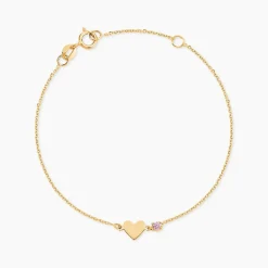 Bracelet Or Jaune Marie Lou Oxyde De Zirconium