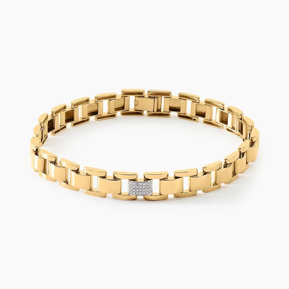 Bracelet Panther Or Jaune Diamant