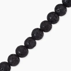 Bracelet Phebus Him Cordon Noir Pierre De Lave