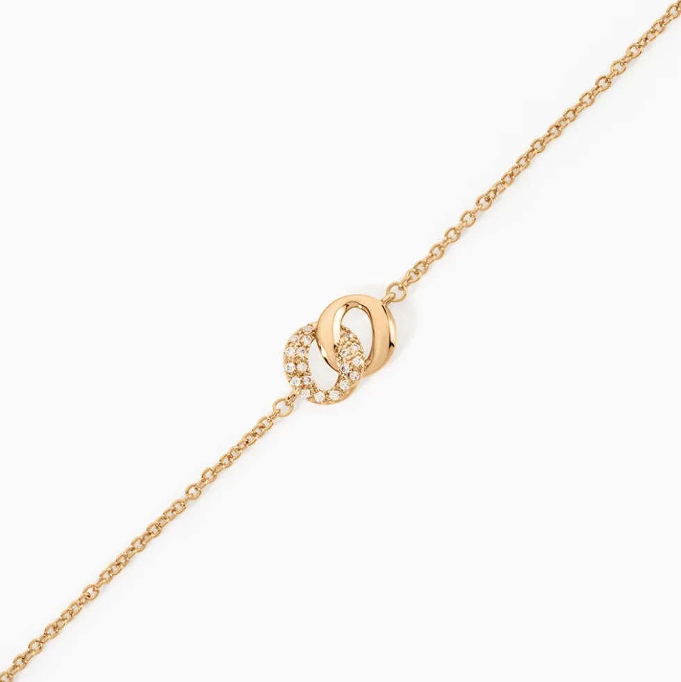 Bracelet Plaqué Or Jaune Amato Oxydes De Zirconium