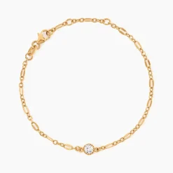 Bracelet Plaqué Or Jaune Lyn Oxyde De Zirconium