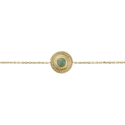 Bracelet Plaqué Or Jaune Marcia Aventurine