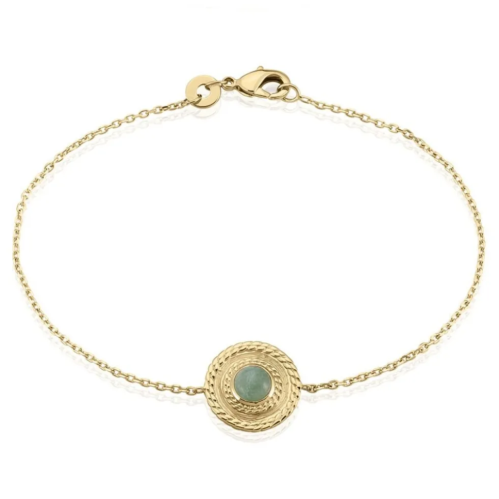 Bracelet Plaqué Or Jaune Marcia Aventurine