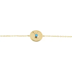 Bracelet Plaqué Or Jaune Zoila Pierre De Synthese