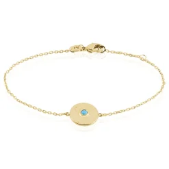 Bracelet Plaqué Or Jaune Zoila Pierre De Synthese