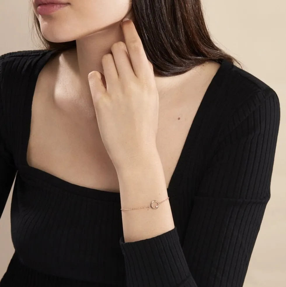 Bracelet Plaqué Or Kaspar Oxyde De Zirconium