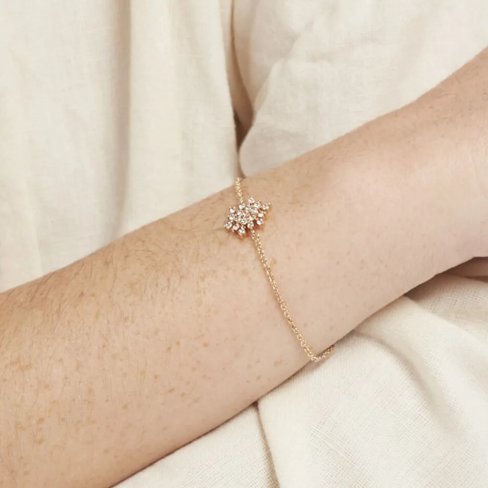 Bracelet Plaqué Or Lisha Oxyde De Zirconium