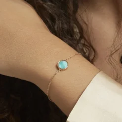 Bracelet Plaqué Or Neassa Amazonite