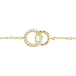 Bracelet Poeae Plaqué Or Jaune Oxyde De Zirconium