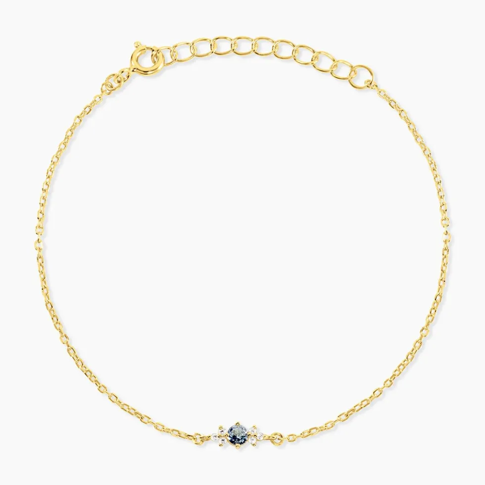 Bracelet Poem Argent Jaune Topaze Oxyde De Zirconium