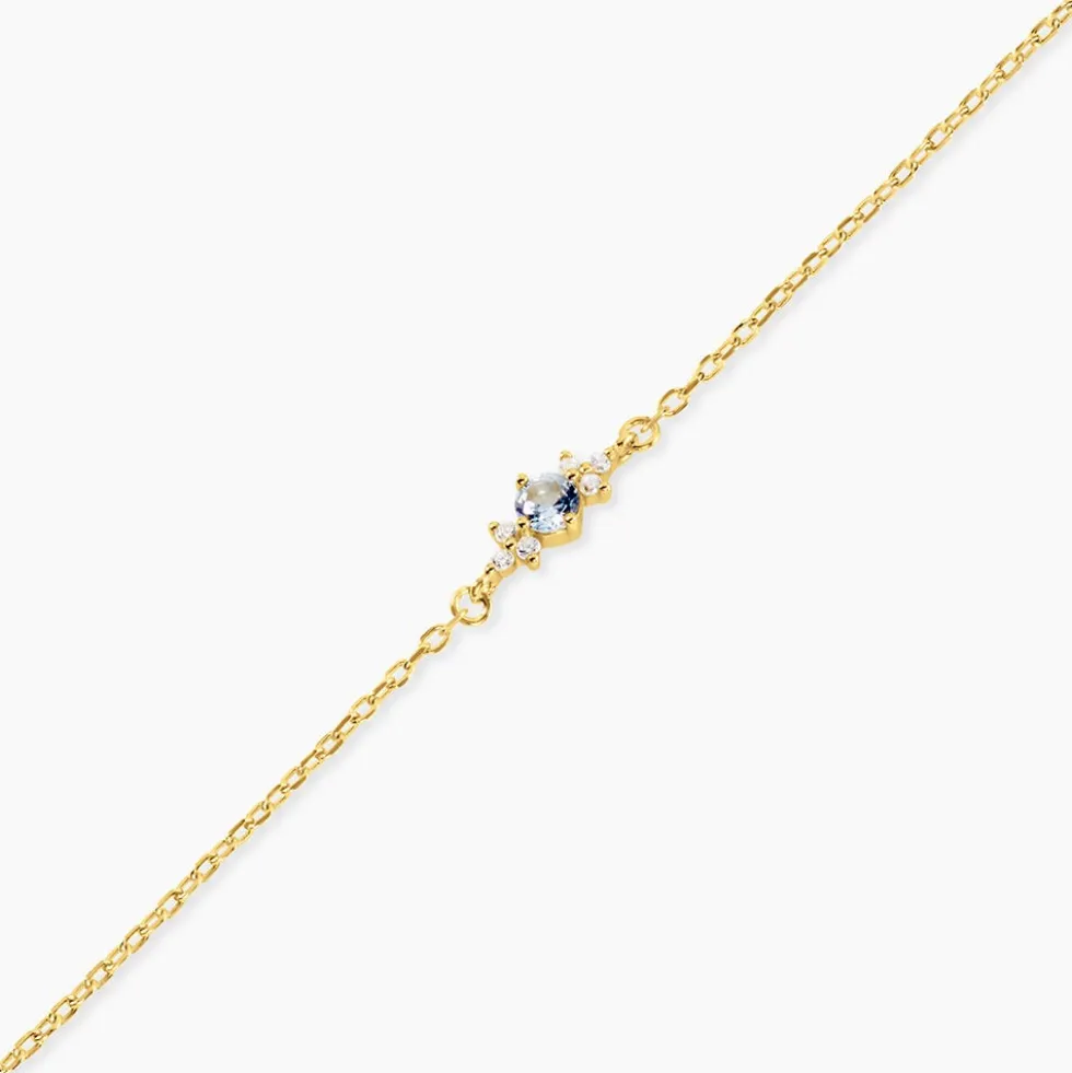 Bracelet Poem Argent Jaune Topaze Oxyde De Zirconium