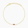 Bracelet Poem Argent Jaune Tourmaline Oxyde De Zirconium