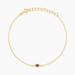 Bracelet Poem Argent Jaune Tourmaline Oxyde De Zirconium