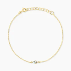 Bracelet Poem Argent Jaune Topaze Oxyde De Zirconium
