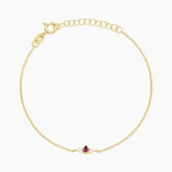 Bracelet Poem Argent Jaune Rhodolite Oxyde De Zirconium