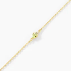 Bracelet Poem Argent Jaune Péridot Oxyde De Zirconium