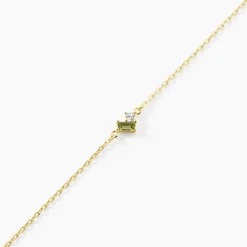 Bracelet Poem Argent Jaune Péridot Oxyde De Zirconium
