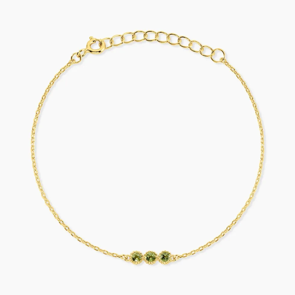 Bracelet Poem Argent Jaune Péridot