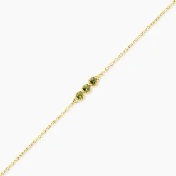 Bracelet Poem Argent Jaune Péridot