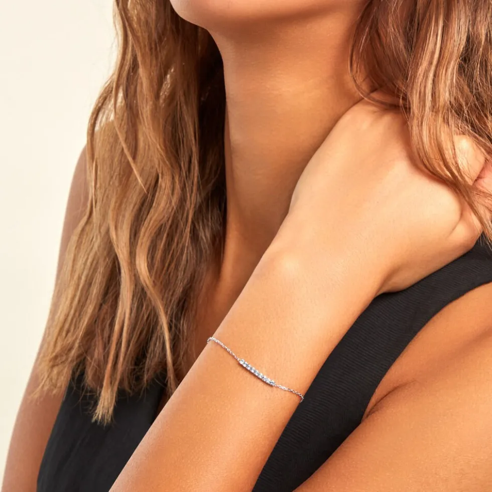 Bracelet Rio Argent Blanc Oxyde De Zirconium