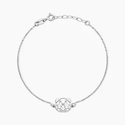 Bracelet Romy Origami Argent Blanc