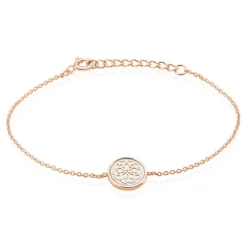 Bracelet Rosae Argent Rose Nacre
