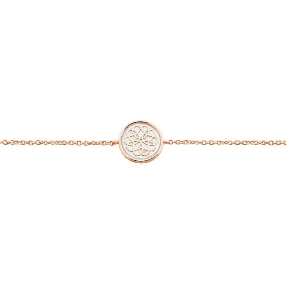 Bracelet Rosae Argent Rose Nacre