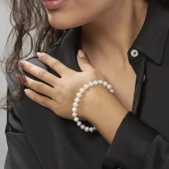 Bracelet Rose-martheae Or Jaune Perle De Culture D'akoya