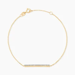 Bracelet Sahteene Or Jaune Diamant