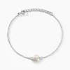 Bracelet Sari Argent Blanc Perle De Culture Et Oxyde De Zirconium