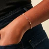 Bracelet Scintillante Plaque Or Jaune Oxyde De Zirconium