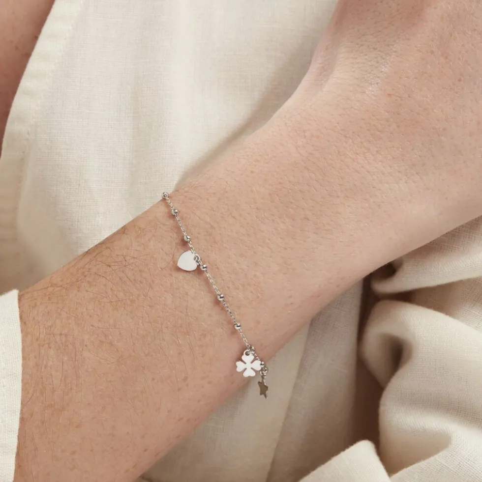 Bracelet Shyama Argent Blanc