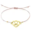 Bracelet Solidaire Lutte Contre Le Cancer Laiton Doré