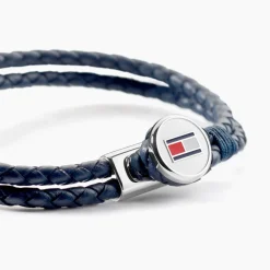 Bracelet Tommy Hilfiger Bruce Cuir De Veau Bleu