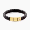 Bracelet Tommy Hilfiger Round Braided Cuir De Veau Marron