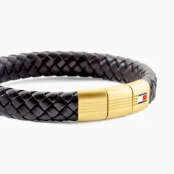 Bracelet Tommy Hilfiger Round Braided Cuir De Veau Marron