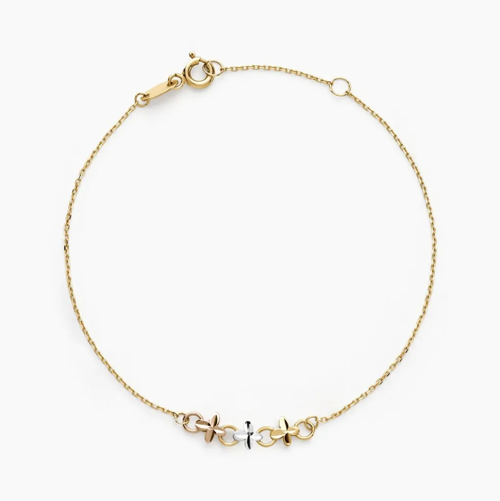 Bracelet Tricolore Or Jaune