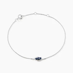 Bracelet Trinitie Or Blanc Saphir Diamant