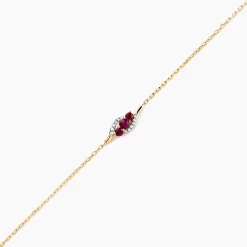 Bracelet Trinitie Or Jaune Rubis Diamant