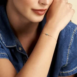 Bracelet Trinitie Or Jaune Emeraude Diamant