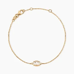 Bracelet Valentyne Plaque Or Jaune Oxyde De Zirconium