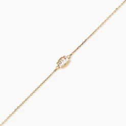 Bracelet Valentyne Plaque Or Jaune Oxyde De Zirconium