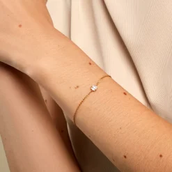 Bracelet Valentyne Plaque Or Jaune Oxyde De Zirconium