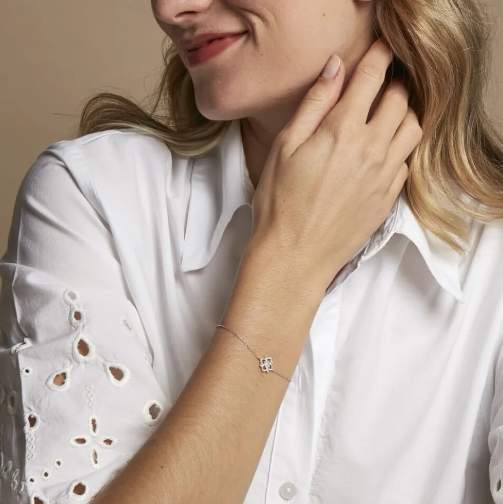 Bracelet Vasya Or Blanc Diamant