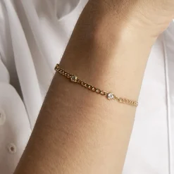 Bracelet Vienne Or Jaune Oxyde De Zirconium