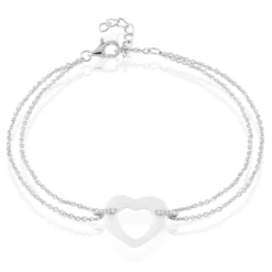 Bracelet Vivianne Argent Blanc Oxyde De Zirconium Et Céramique